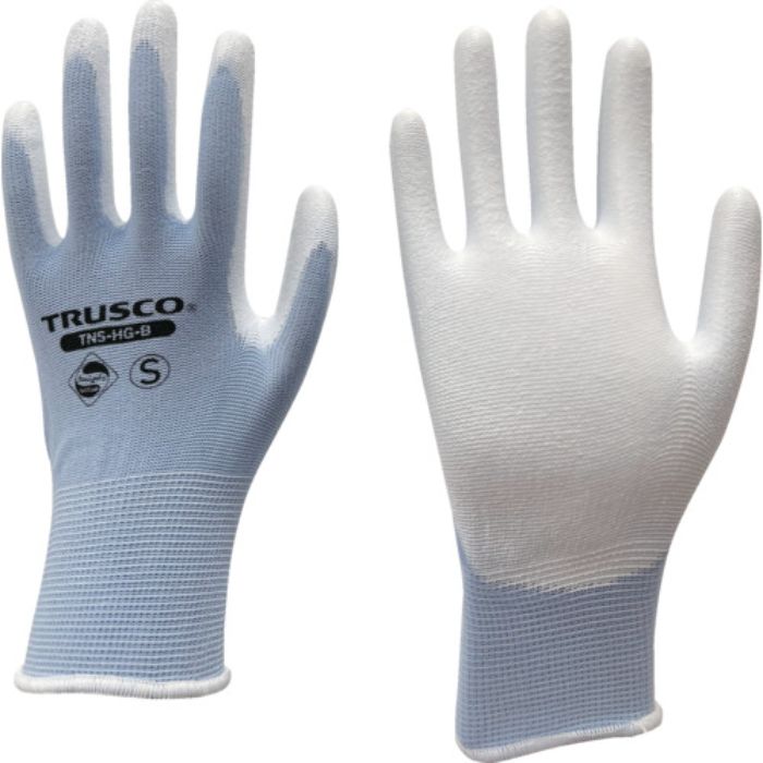 TRUSCO 抗菌仕様ウレタン背抜き手袋 青 S(Tcode:2619862)