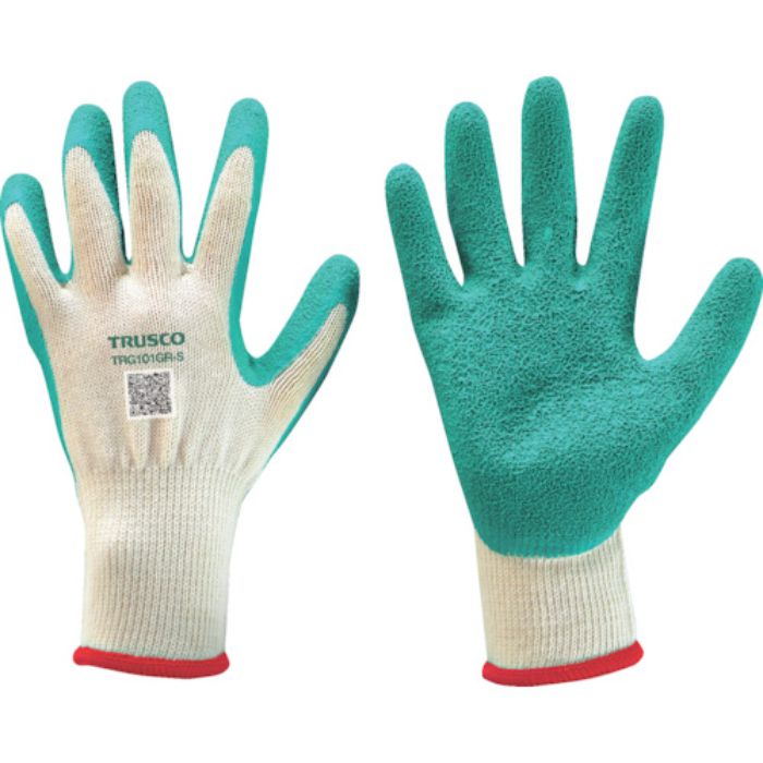 TRUSCO ゴム背抜き手袋 グリーン 1双入り 10ゲージ S(Tcode:2493872)