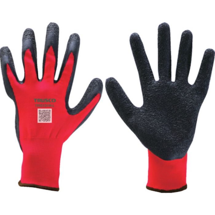 TRUSCO ゴム背抜き手袋 レッド 1双入り 13ゲージ L(Tcode:2493866)