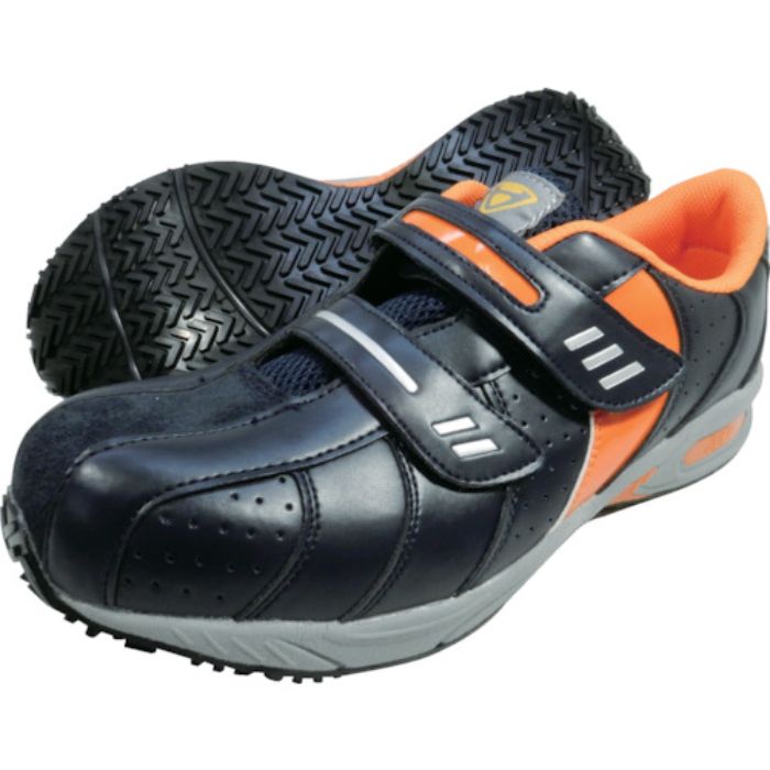 日進 マジックタイプ樹脂先芯入りスニーカー ネイビー 26.0cm(Tcode:1341456)