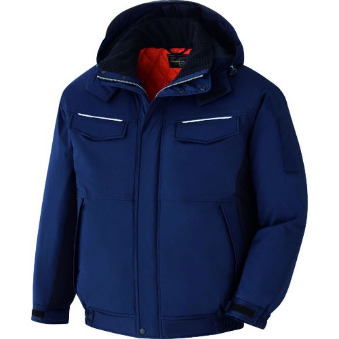 ミドリ安全 ベルデクセル 静電防水防寒ブルゾン ネイビー×ブラック LL(Tcode:7980175)