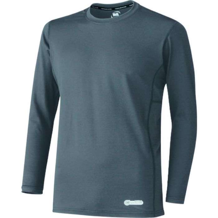 ミドリ安全 ベルデクセル 男女共用 長袖クールコアTシャツ VEC211上 グレー M(Tcode:1142126)
