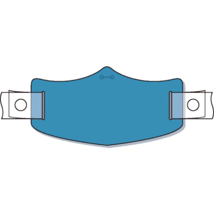 つくし e帽章 青無地 ヘルメット用樹脂バンド付(Tcode:8553178)