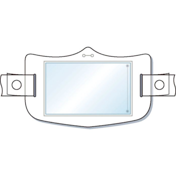 つくし e帽章 透明ポケット付き 白 ヘルメット用樹脂バンド付(Tcode:8553179)