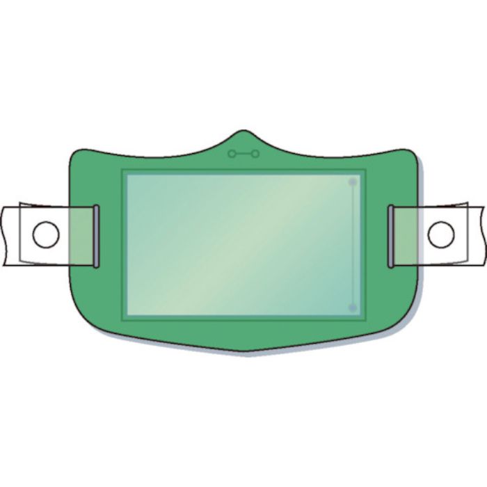 つくし e帽章 透明ポケット付き 緑 ヘルメット用樹脂バンド付(Tcode:8553181)