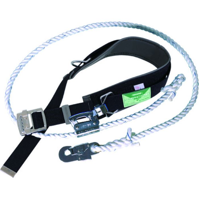 TSUYORON ワークポジショニング用器具 柱上安全帯 FC 黒 Mサイズ ロープ下側通過タイプ(Tcode:1631942)