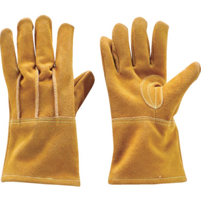 TRUSCO はっ水牛床革背縫手袋 フックホール付 L(Tcode:2566736)