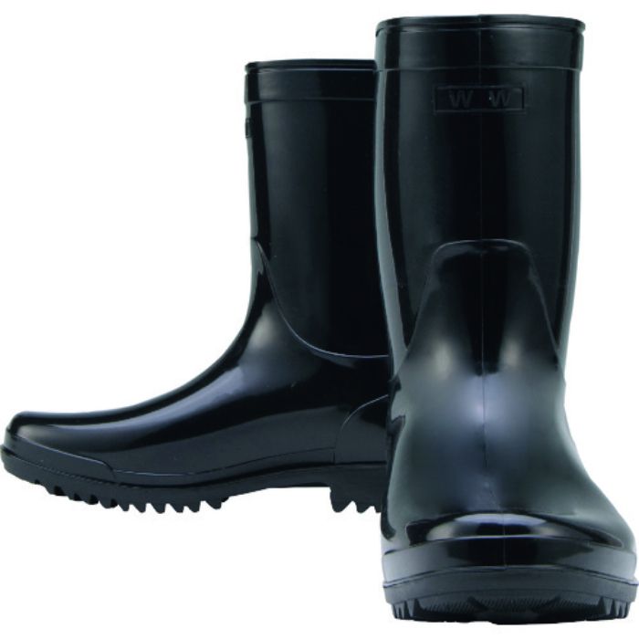 おたふく WW724 作業半長靴・黒 (PVC) 27.0(Tcode:1621447)