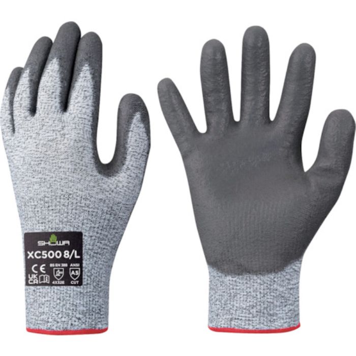 SHOWA 耐切創手袋 XC500 ワイヤーテックスウレタンパーム手袋 Lサイズ(Tcode:5603026)