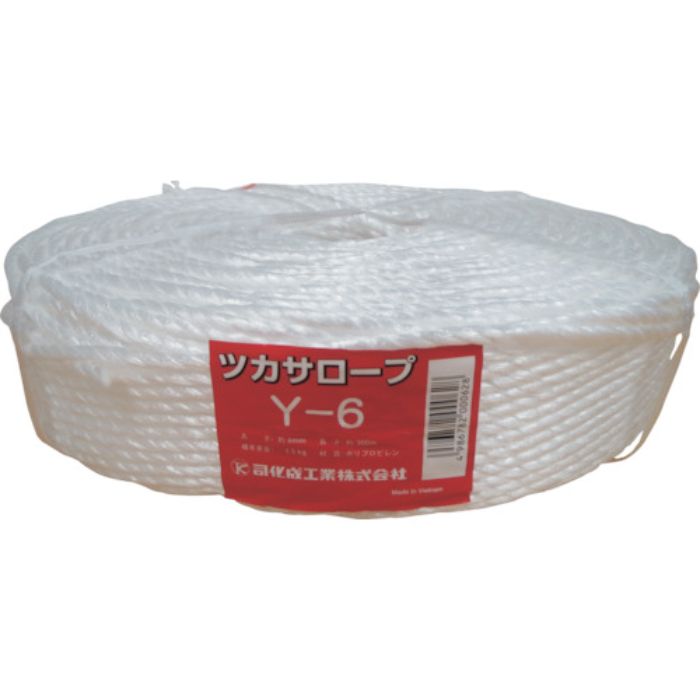 ツカサ PP融着三本撚ロープ(ツカサロープ)Y-6(Tcode:3982157)