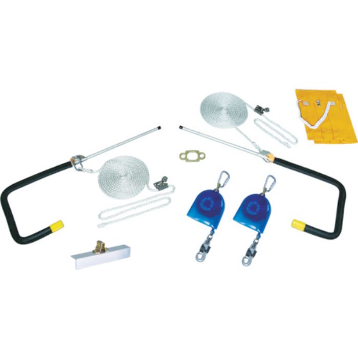 TSUYORON 屋根上作業用墜落防止器具 YU-420 ヤネロップ 2名用(Tcode:4299264)