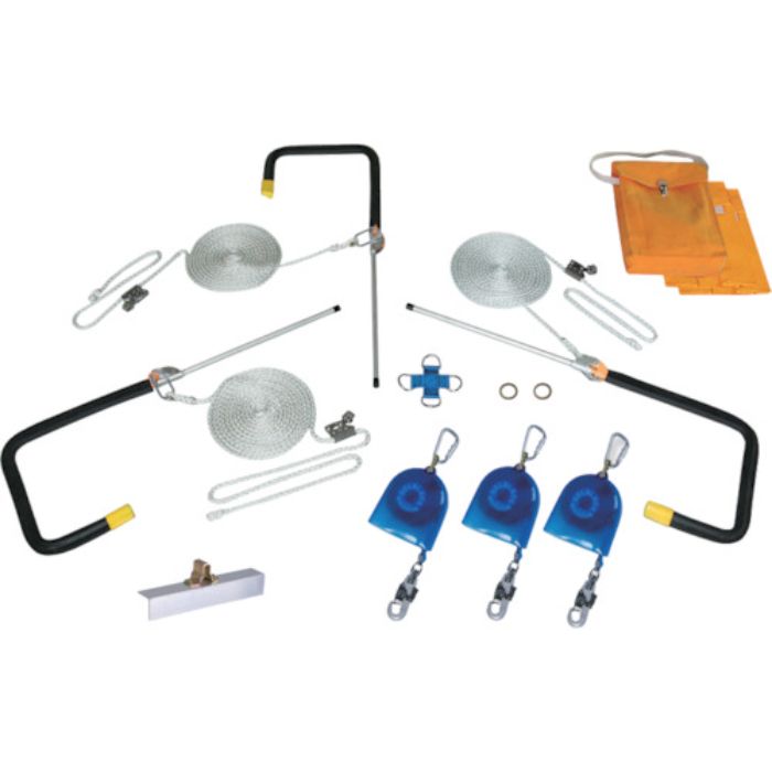 TSUYORON 屋根上作業用墜落防止器具 YU-430 ヤネロップ 3名用(Tcode:4299272)