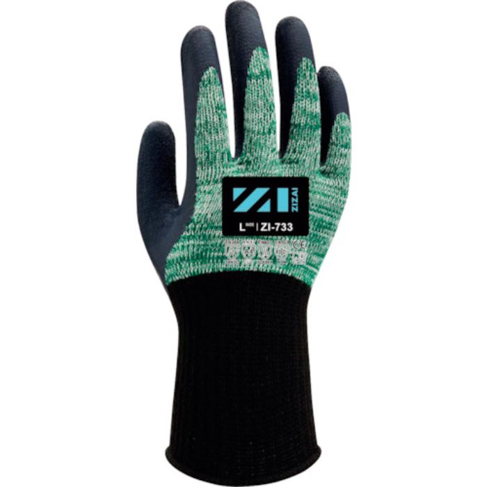 Weed 耐切創手袋 ZIZAI ZIー733 天然ゴム背抜き Lサイズ(10双入)(Tcode:5035137)