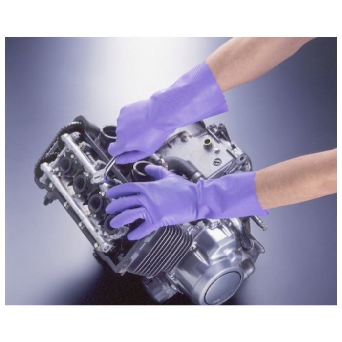 【まとめ買い】 SHOWA(ショーワ) 塩化ビニール手袋 簡易包装ビニール厚手 10双入 バイオレット Lサイズ (Tcode:3563111)の説明画像5