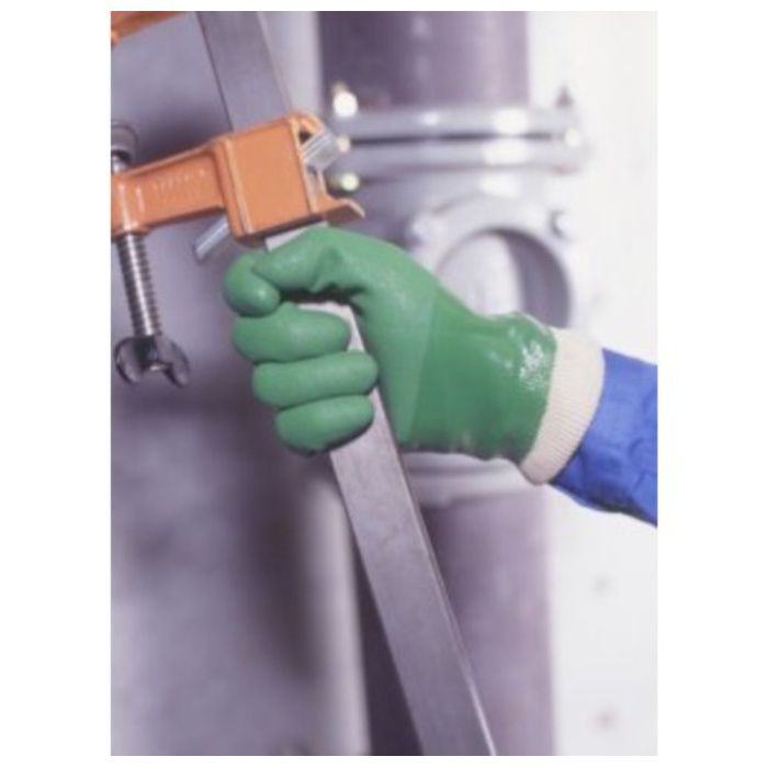 【まとめ買い】 SHOWA(ショーワ) 塩化ビニール手袋 簡易包装グリーンジャージ 10双入 Lサイズ (Tcode:8562530)の説明画像6