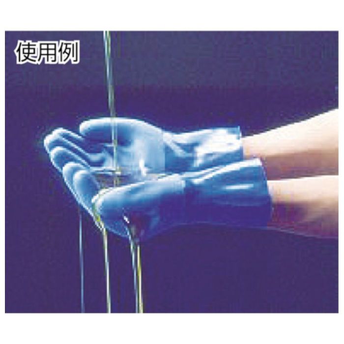 【まとめ買い】 SHOWA(ショーワ) 塩化ビニール手袋 簡易包装耐油ロングビニローブ 1Pk(袋)10双 ブルー Lサイズ (Tcode:4343255)の説明画像5