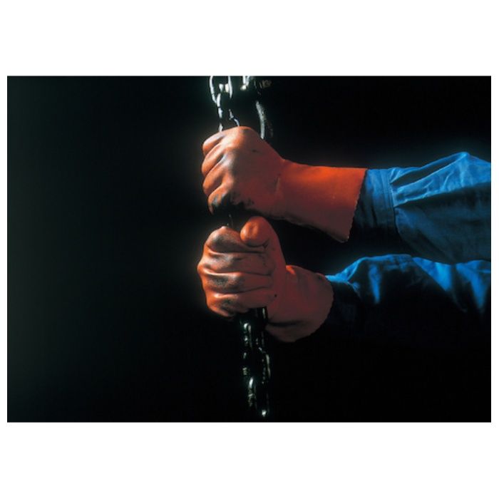 【まとめ買い】 SHOWA(ショーワ) 塩化ビニール手袋 簡易包装ニュービニローブ(10双入) オレンジ Lサイズ (Tcode:4343221)の説明画像4