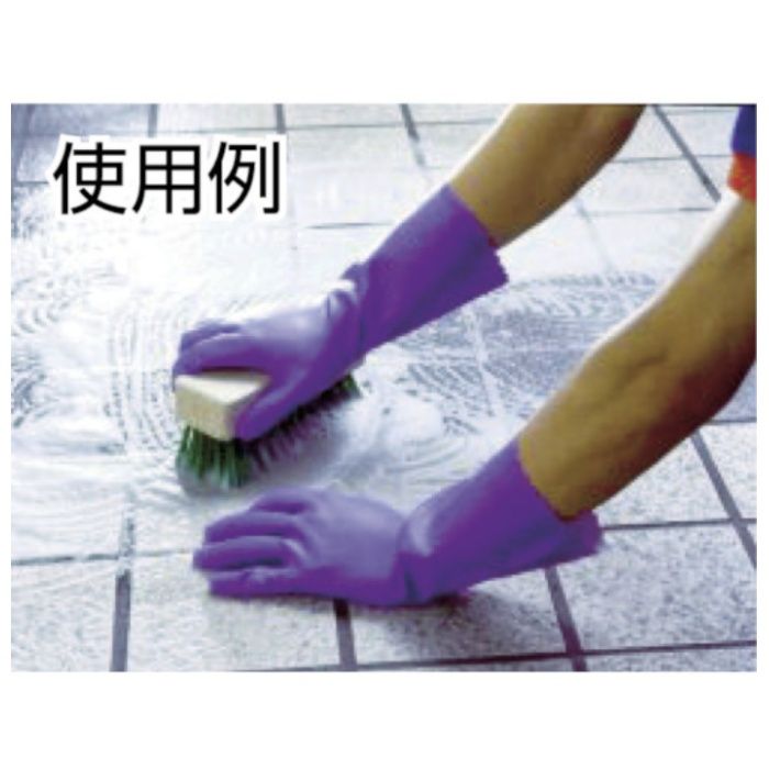 【まとめ買い】 SHOWA(ショーワ) 塩化ビニール手袋 簡易包装ビニール厚手10双入り バイオレット Mサイズ (Tcode:3563120)の説明画像3