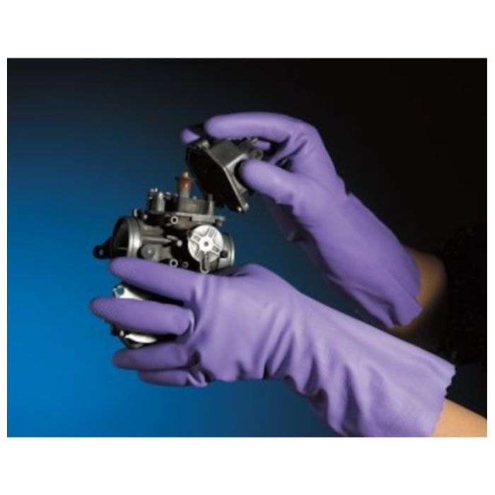 【まとめ買い】 SHOWA(ショーワ) 塩化ビニール手袋 簡易包装ビニール厚手10双入り バイオレット Mサイズ (Tcode:3563120)の説明画像4