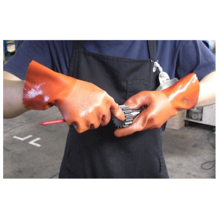 【まとめ買い】 SHOWA(ショーワ) 塩化ビニール手袋 簡易包装ニュービニローブ(10双入) オレンジ LLサイズ (Tcode:4343239)の説明画像5