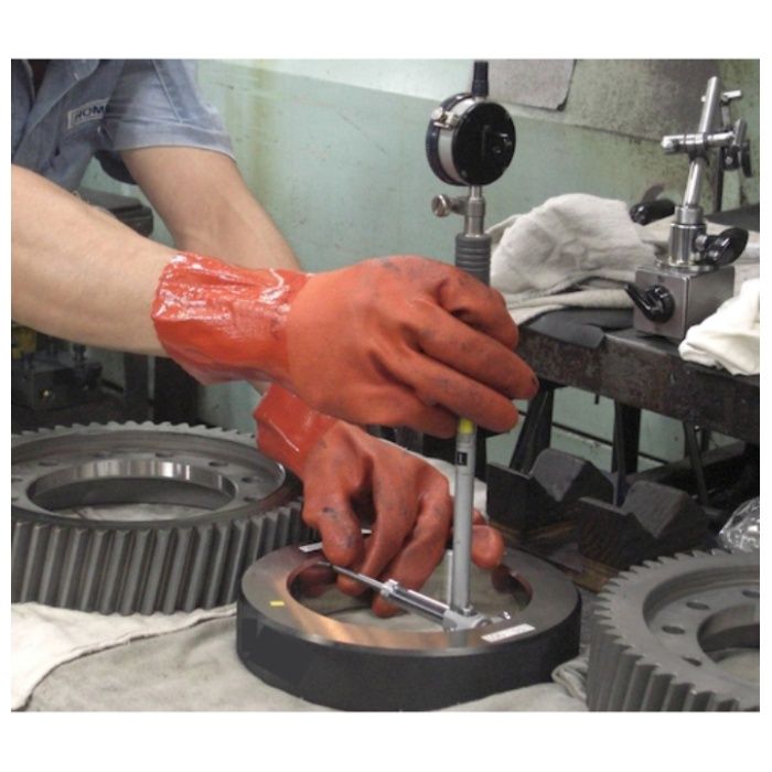 【まとめ買い】 SHOWA(ショーワ) 塩化ビニール手袋 簡易包装ニュービニローブ(10双入) オレンジ LLサイズ (Tcode:4343239)の説明画像6