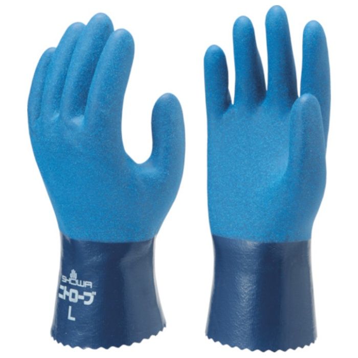 【まとめ買い】 SHOWA(ショーワ) ニトリルゴム手袋 簡易包装ニトローブ10双入 ブルー Mサイズ (Tcode:8186284)