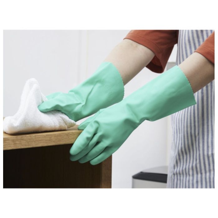 【まとめ買い】 ビニスター 塩化ビニール手袋 トワローブフルールあつ手 グリーン M (20双入) (Tcode:7809263)の説明画像2