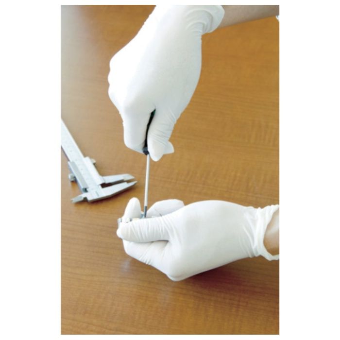 【まとめ買い】 トラスコ中山 使い捨てニトリル手袋TGスタンダード 0.08粉無白M 100枚 10箱 (Tcode:5860061)の説明画像2