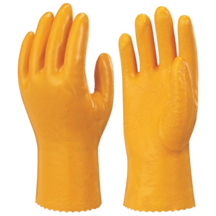 【まとめ買い】 SHOWA(ショーワ) 塩化ビニール手袋(裏布付) No40 簡易包装ハイロン#40 1Pk(箱)=10双入 イエロー Lサイズ (Tcode:4092473)