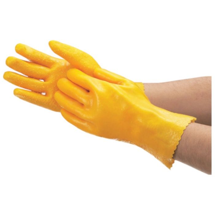 【まとめ買い】 SHOWA(ショーワ) 塩化ビニール手袋(裏布付) No40 簡易包装ハイロン#40 1Pk(箱)=10双入 イエロー Lサイズ (Tcode:4092473)の説明画像6