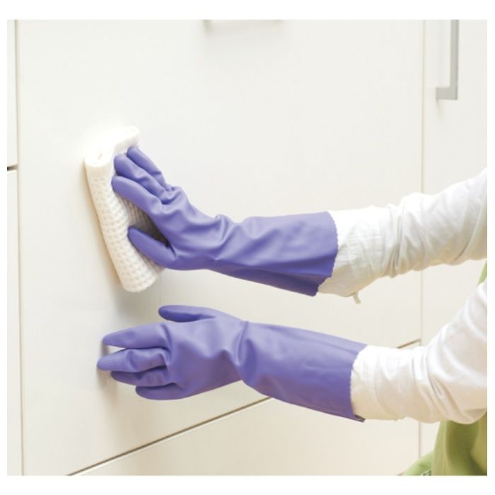 【まとめ買い】 ビニスター 塩化ビニール手袋 トワローブフルールあつ手 バイオレット M (20双入) (Tcode:7809280)の説明画像3