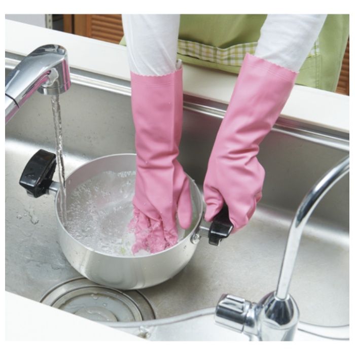 【まとめ買い】 ビニスター 塩化ビニール手袋 トワローブフルールあつ手 ピンク M (20双入) (Tcode:7809221)の説明画像2