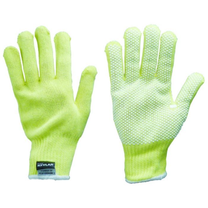 【まとめ買い】 トワロン 耐切創手袋 ケブラーK-10G うす手スベリ止付 L (10双入) (Tcode:4746830)