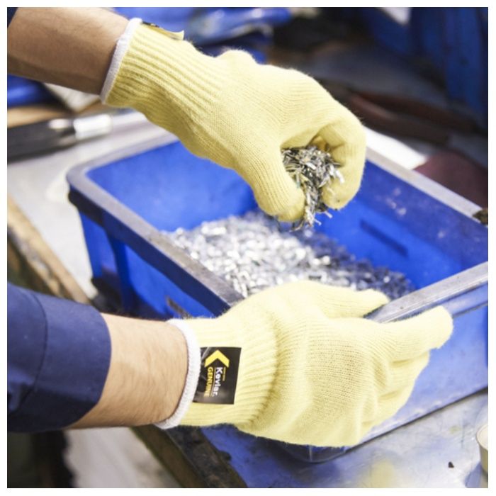 【まとめ買い】 トワロン 耐切創手袋 ケブラーK-10G うす手スベリ止付 S (10双入) (Tcode:4746848)の説明画像5