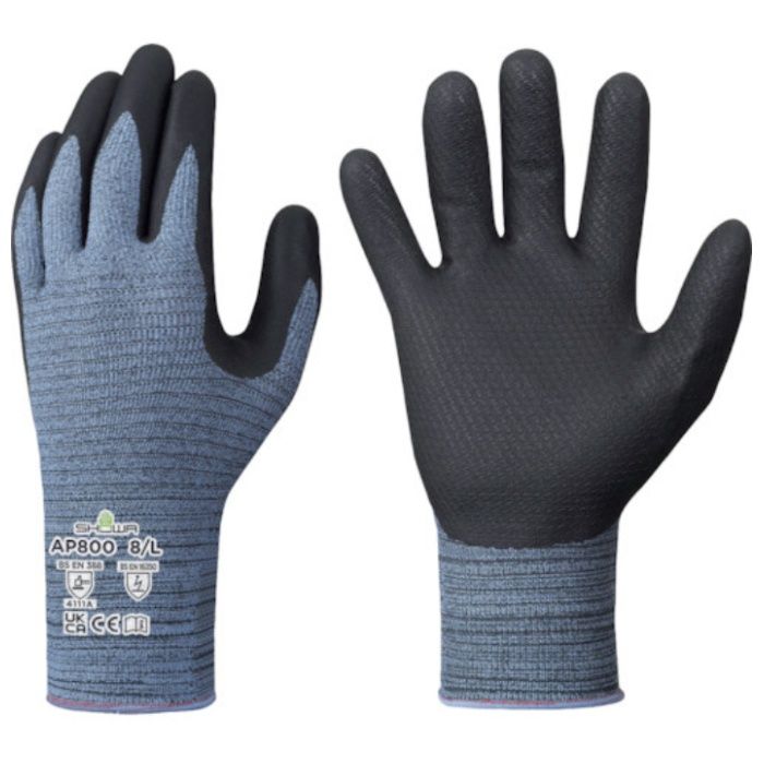 SHOWA 静電気対策手袋 AP800 制電ニトリルパーム手袋 XLサイズ (Tcode:5603016)