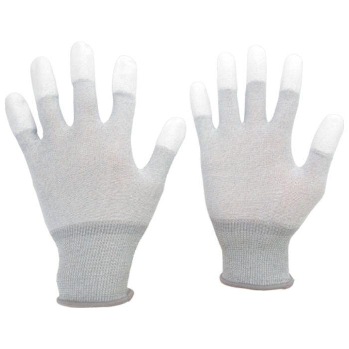 ミドリ安全 静電気拡散性手袋(指先コート)L 10双入 (Tcode:7733615)