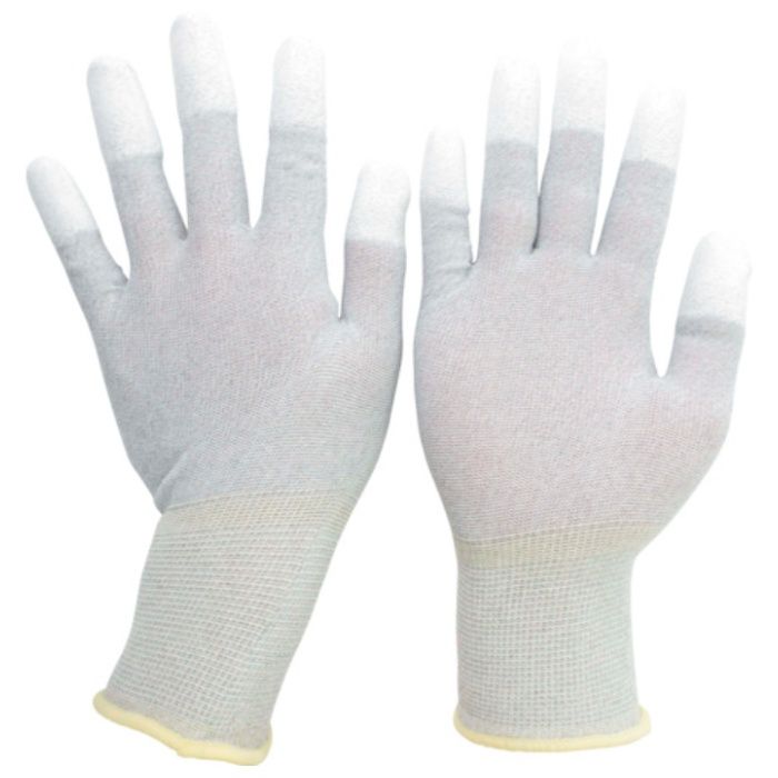 ミドリ安全 静電気拡散性手袋(指先コート)LL 10双入 (Tcode:7733623)