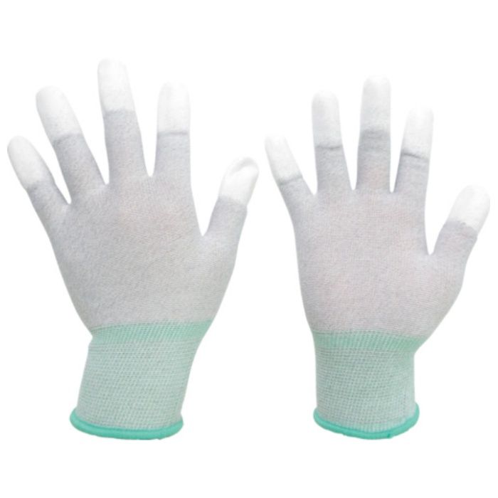 ミドリ安全 静電気拡散性手袋(指先コート)M 10双入 (Tcode:7733631)