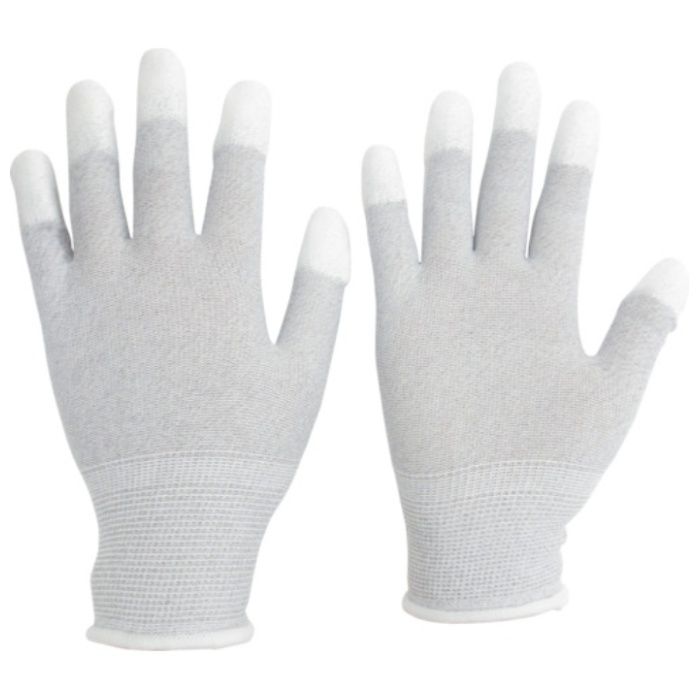 ミドリ安全 静電気拡散性手袋(指先コート)S 10双入 (Tcode:7733640)