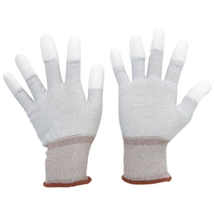 ミドリ安全 静電気拡散性手袋(指先コート)SS 10双入 (Tcode:7733658)