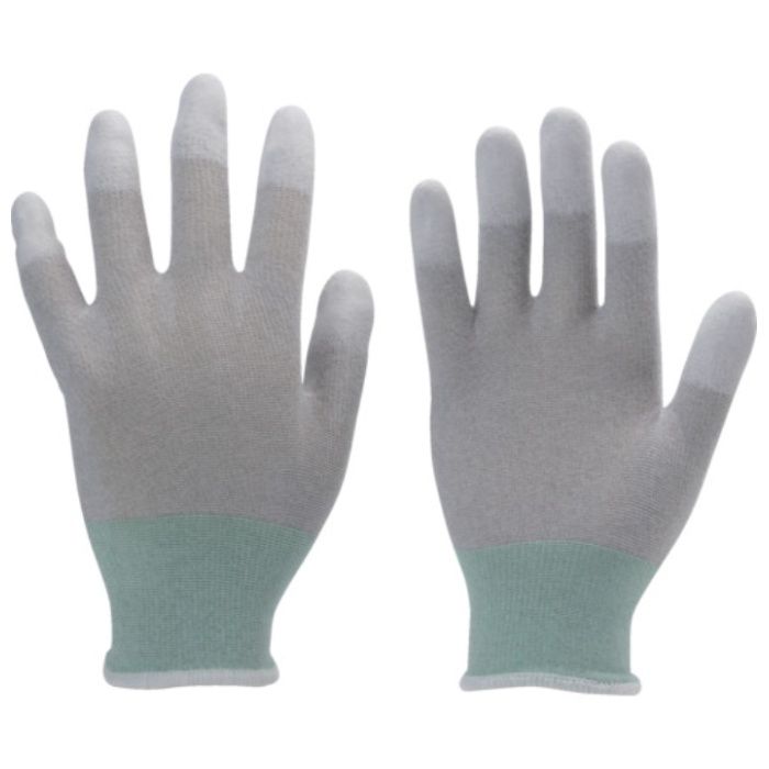 TRUSCO 指先コート静電気対策用手袋 Mサイズ (Tcode:3363627)