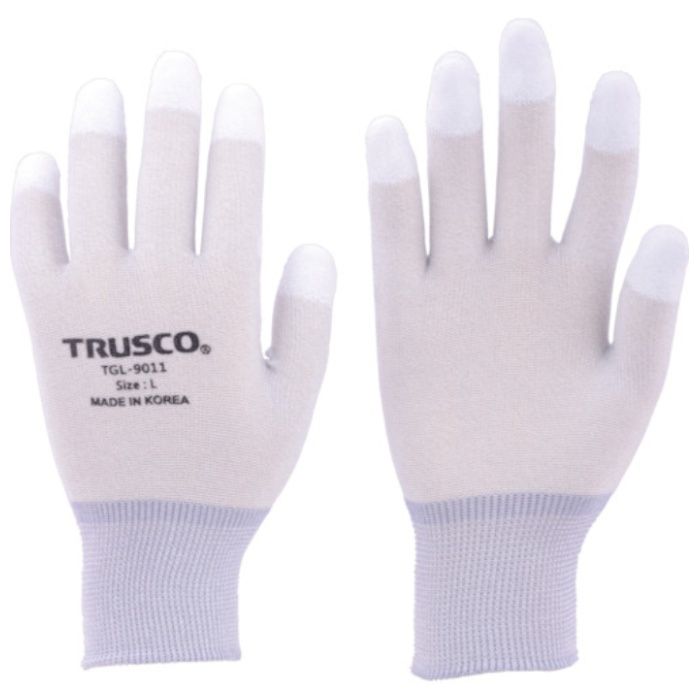 TRUSCO カーボン・ナイロンインナー手袋PU指先コート M (Tcode:7701110)