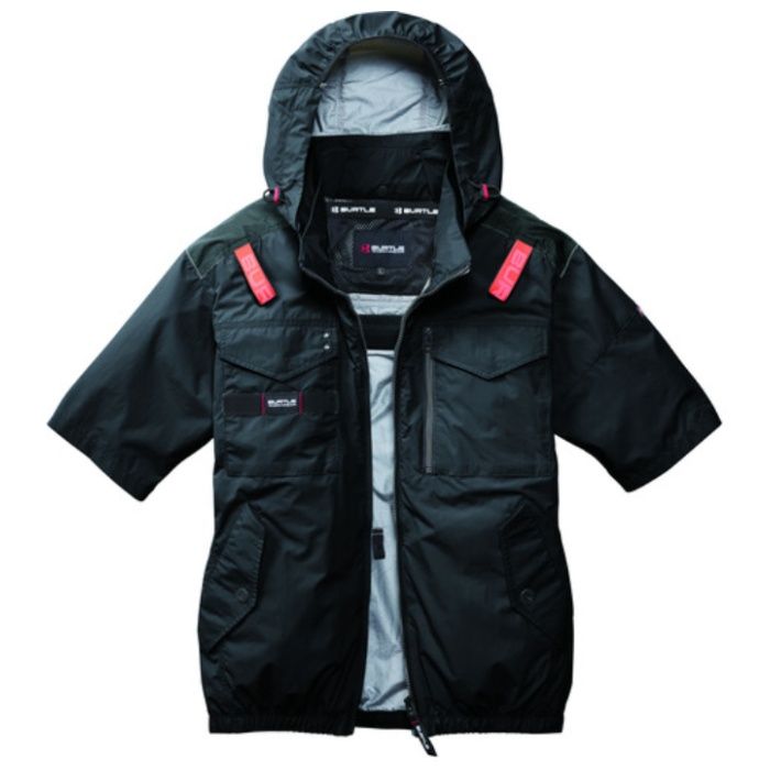 BURTLE　ACタクティカル半袖ブルゾン　AC1156-35-L　ブラック
