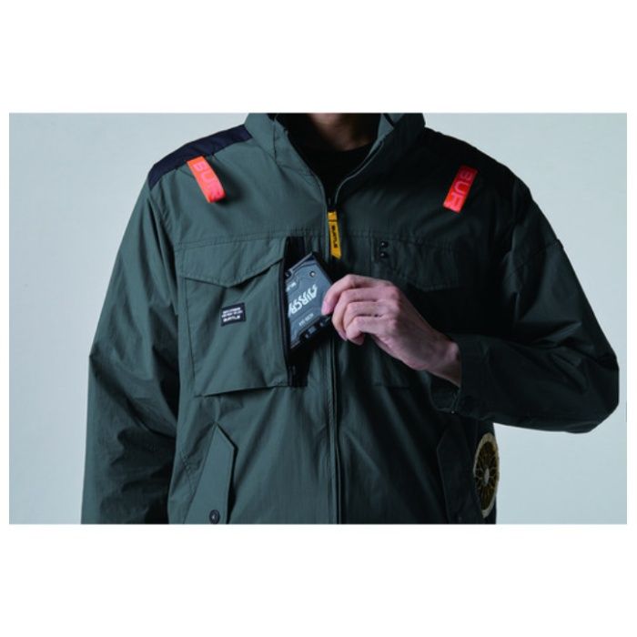 BURTLE　ACタクティカル半袖ブルゾン　AC1156-35-XL　ブラックの説明画像5