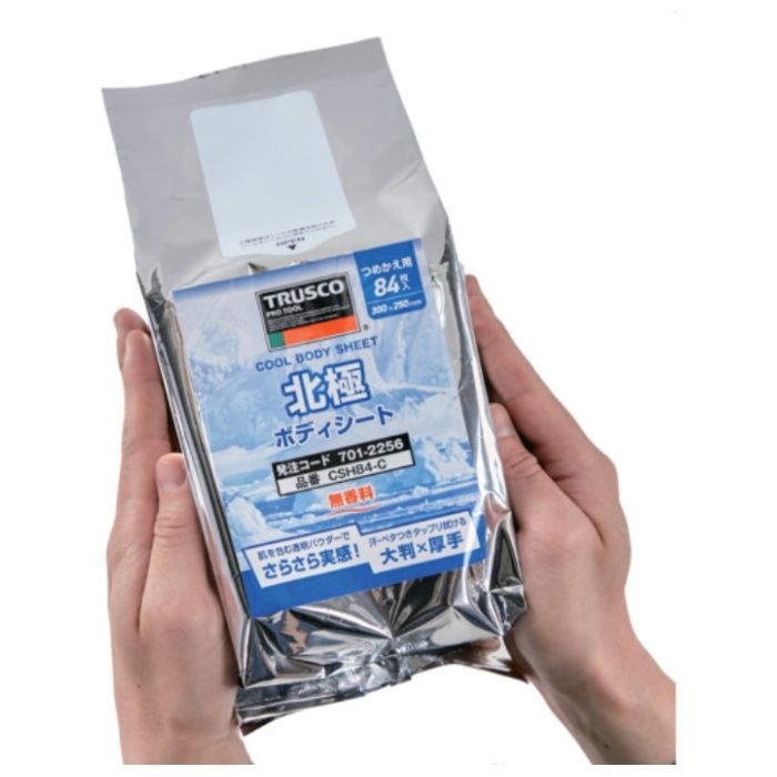TRUSCO　クール汗拭きクロス　”北極ボディシート”　詰替用の説明画像3