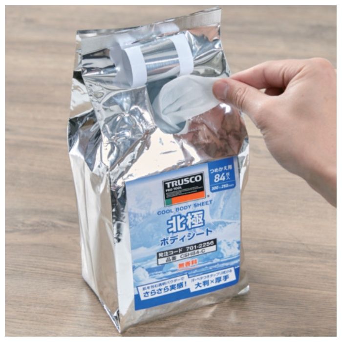 TRUSCO　クール汗拭きクロス　”北極ボディシート”　詰替用の説明画像4