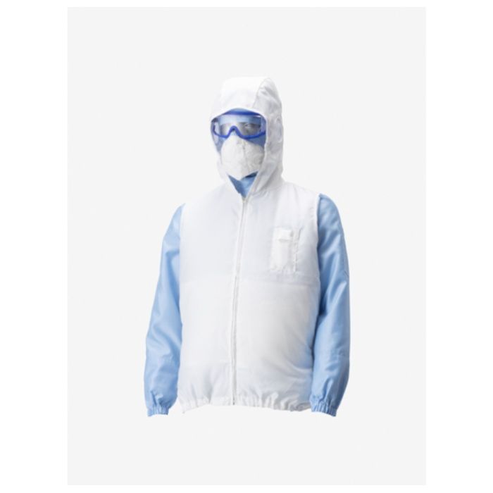 GOLDWIN　空調服[[R上]]フード付きアウターベスト　白　3Lの説明画像3