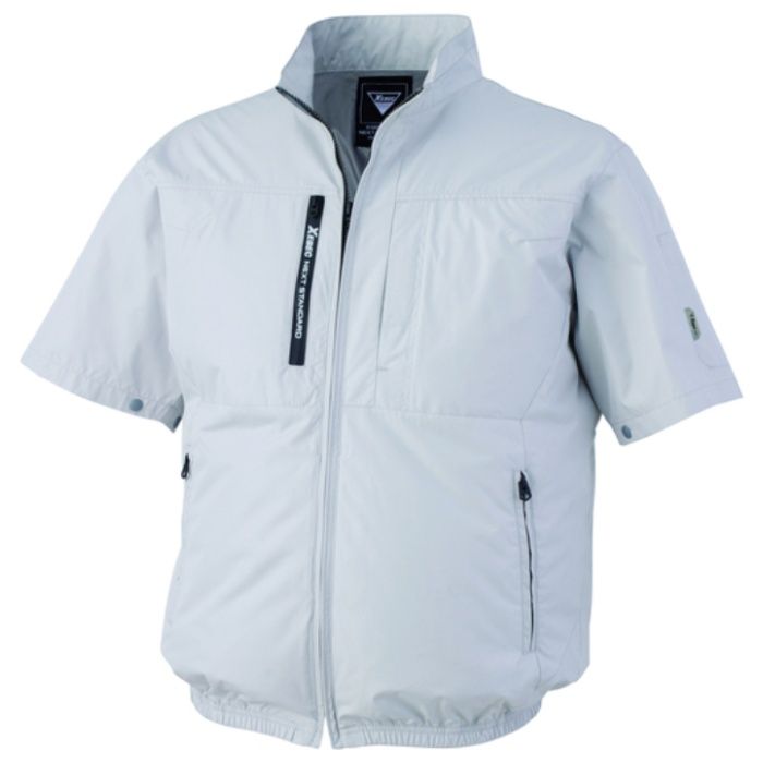 XEBEC　空調服半袖ブルゾンXE98034-22-4L　シルバーグレー