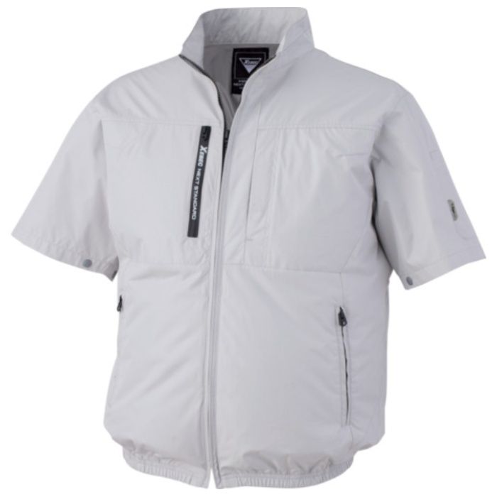 XEBEC　空調服半袖ブルゾンXE98034-22-L　シルバーグレー