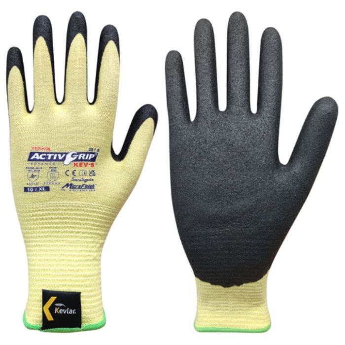 トワロン　まとめ買い　耐切創手袋　アクティブグリップアドバンスKEV-S　10/XL　(12双入)